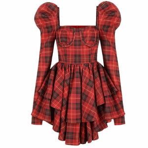 NWT Selkie “The Royal Tartan Boleyn Dress”